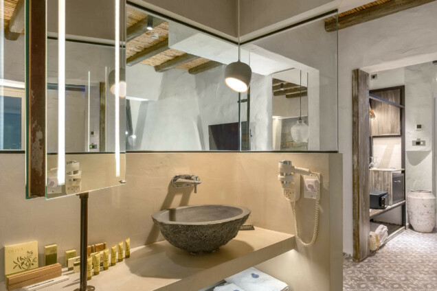 Helios Suite Hotel Bathroom - Elakati Best Hotel in Rhodes Greece